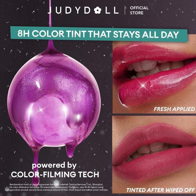 Ziploo_vane - BARU! Judydoll Dazzle Crush Lip Oil | Gliter shine Lip Oil with 8H stain dan 1-Min color changing technology, menyesuaikan dengan pH tubuh, instant plump dan hidrasi penuh sepanjang hari!