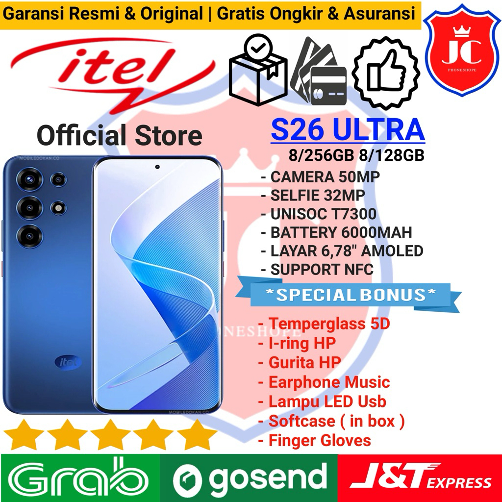 ITEL SUPER 26 ULTRA NFC RAM 8/256GB 8/128GB GARANSI RESMI ITEL INDONESIA