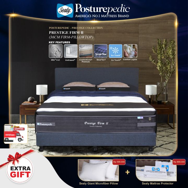 Sealy Mattress Prestige Posturepedic Prestige Firm II Springbed Firm Pillowtop SRx® Coil Energy Latex | Lazada Indonesia