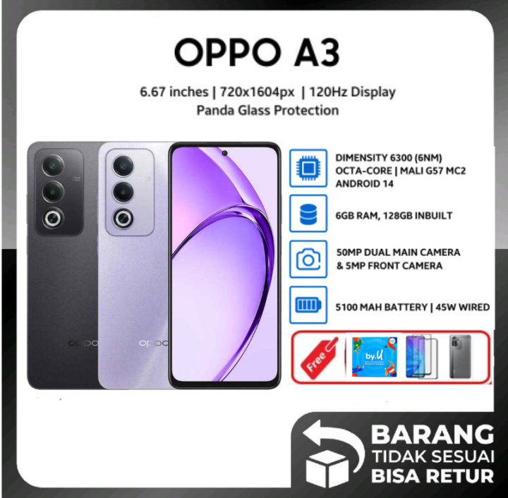 Oppo A3 NFC RAM 8 GB ROM 128 GB NFC Garansi - 8/128 GB , Promo | Lazada Indonesia