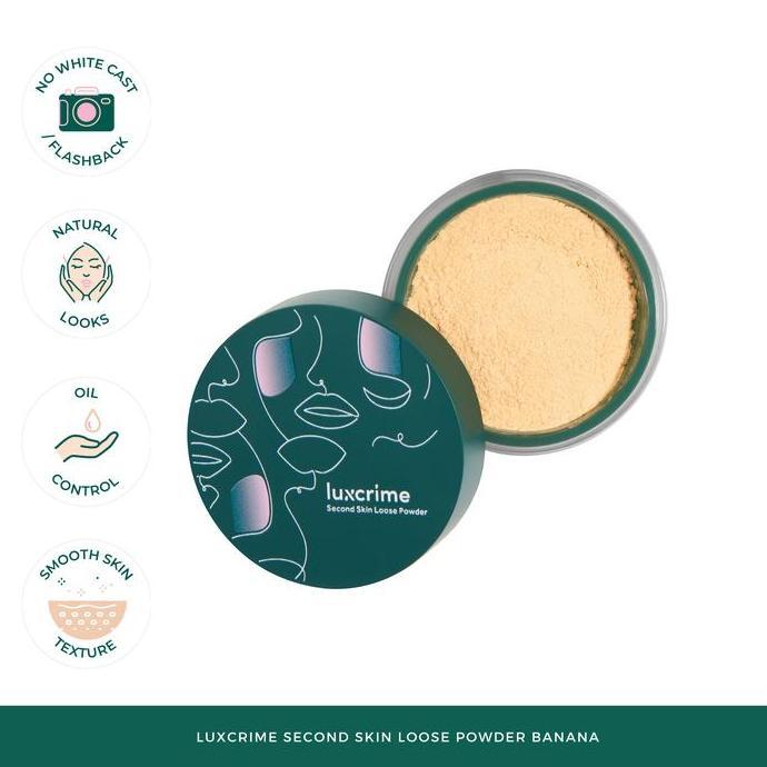 Zena_groupabadi - Luxcrime Second Skin Loose Powder - Bedak Tabur Mencerahkan Wajah & Menghaluskan Makeup Tahan Lama Dengan Hasil Akhir Natural Translucent