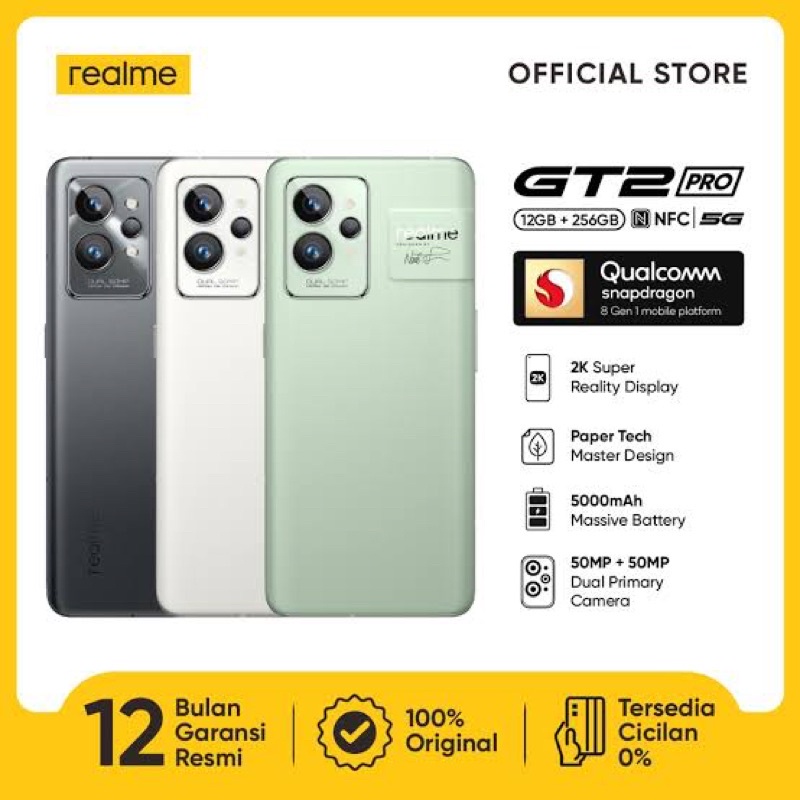 Jual REALME GT 2 PRO RAM 12/256GB GARANSI RESMI - BONUS | Shopee Indonesia