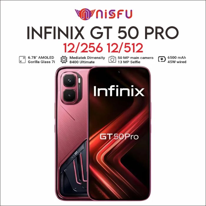 Infinix GT 50 Pro 12/512GB - 24GB Extended RAM - Dimensity 8400 Ultimate- Amoled- 50MP Garansi Resmi | Lazada Indonesia