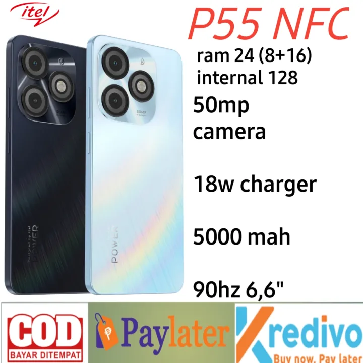 ITEL P55 5G 6+6/128 BATERAI 5000MAH GARANSI RESMI INDONESIA | Lazada Indonesia