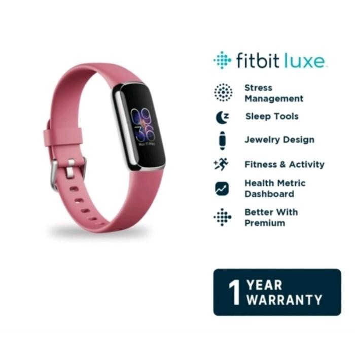 Smartwatch Fitbit Luxe Fitness Wellness Tracker Garansi Resmi Original Dan Terpercaya