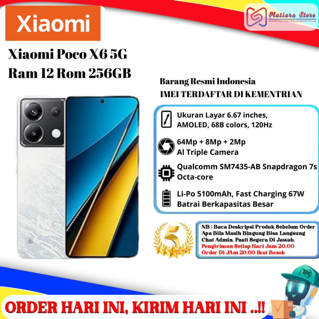 Jual Xiaomi Poco X6 5G Ram 12GB Rom 256GB | Shopee Indonesia