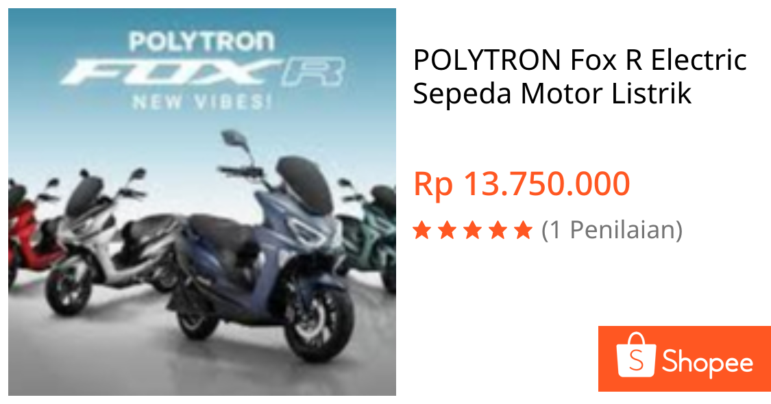 Jual POLYTRON Fox R Electric Sepeda Motor Listrik | Shopee Indonesia