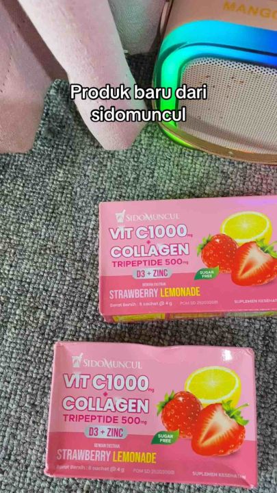 VITAMIN C 1000 + COLLAGEN SIDO MUNCUL HERBAL 1 DUS ISI 6 SCH | Lazada Indonesia