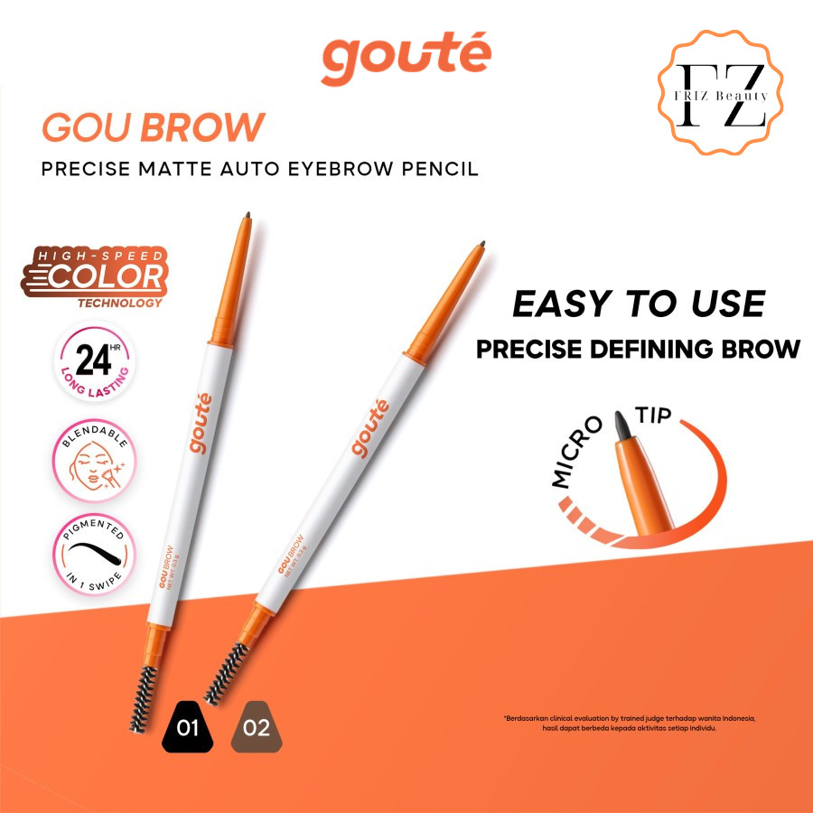Jual goute Goubrow-Matte Eyebrow Pencil | Long-lasting upto 24H | Shopee Indonesia