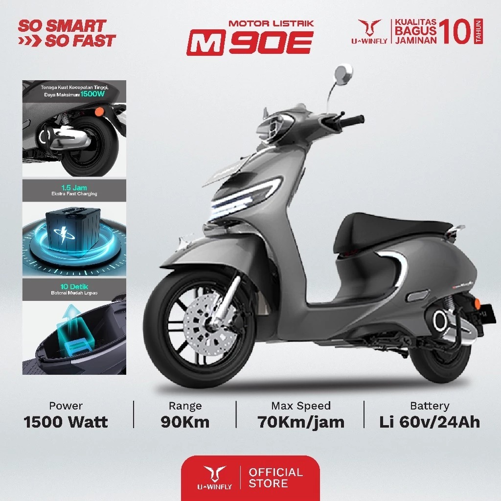 Jual UWINFLY M90E (MOTOR LISTRIK) | Shopee Indonesia