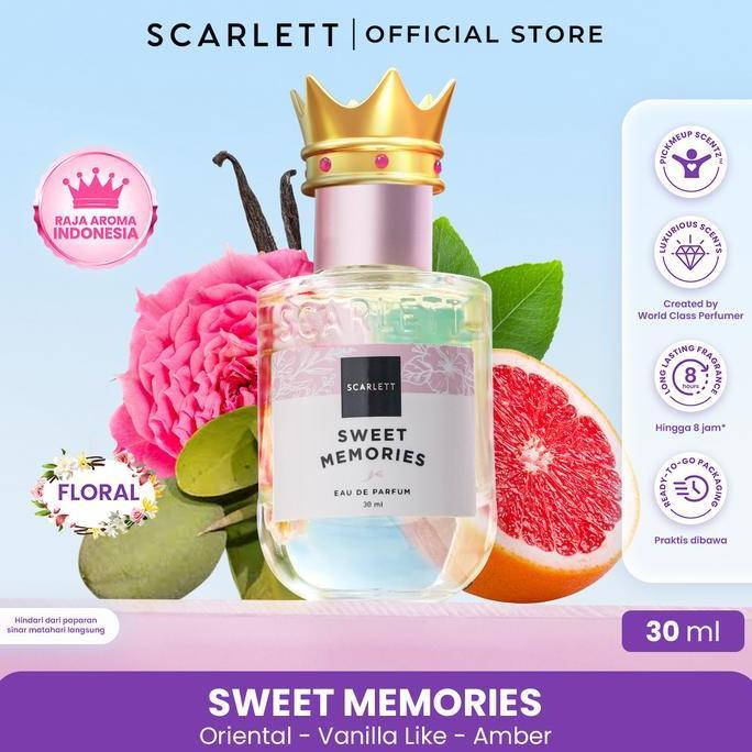 Scarlett Whitening Eau De Parfum Sweet Memories 30ml Perfume Wangi