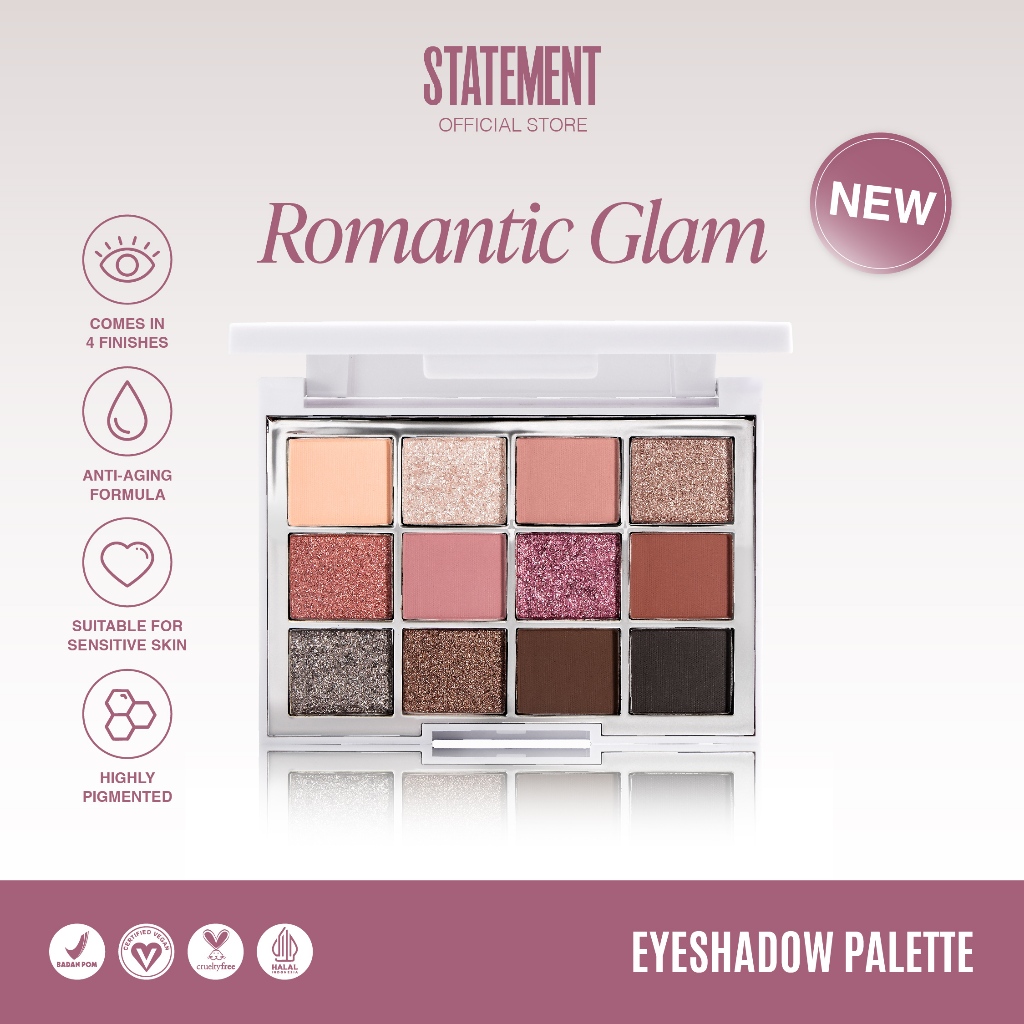 Jual Statement Beauty Romantic Glam Eyeshadow Palette | Shopee Indonesia