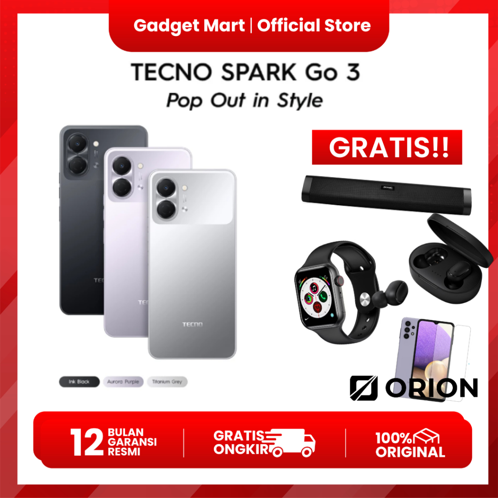 Jual TECNO SPARK GO 3 - Garansi Resmi | Shopee Indonesia