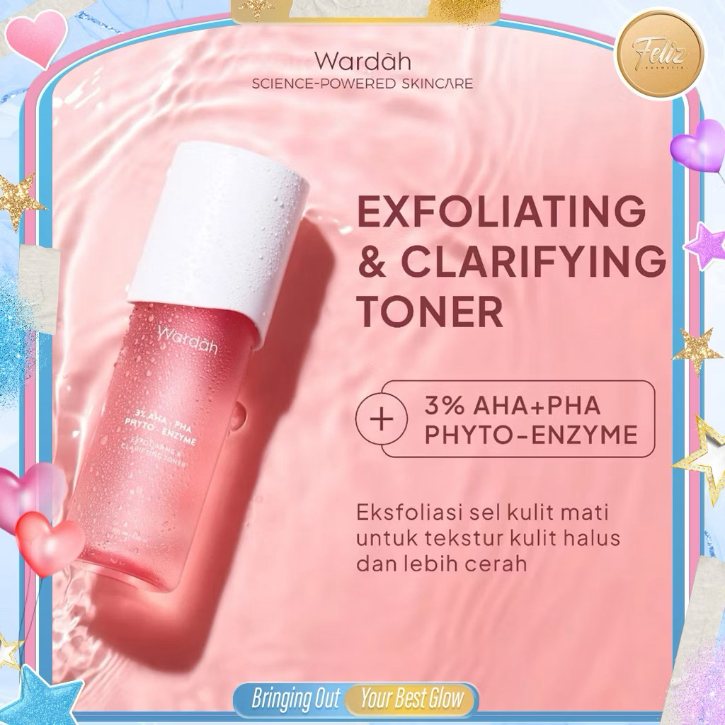 Wardah 3% AHA-PHA Phyto-Enzyme Exfoliating & Clarifying Toner
