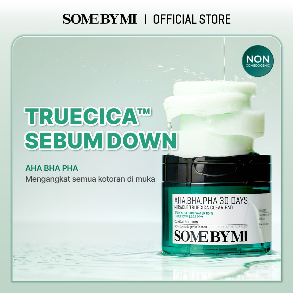 Jual SOME BY MI Aha Bha Pha 30 Days Miracle Truecica Clear Pad / Kapas Eksfoliasi Kulit Jerawat | Shopee Indonesia