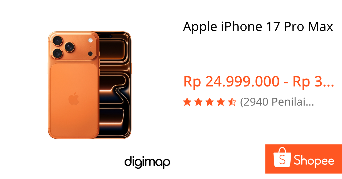 Jual Apple iPhone 17 Pro Max | Shopee Indonesia