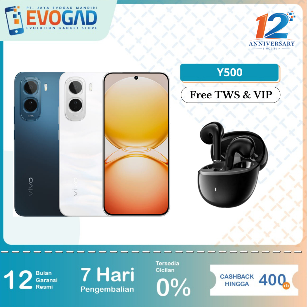Jual Vivo Y500 6/128GB & 6/256GB MediaTek Dimensity 7300, AMOLED 1.5K, 8100mAH 44W Flash Charge | Garansi Resmi Vivo 1 Tahun | Shopee Indonesia