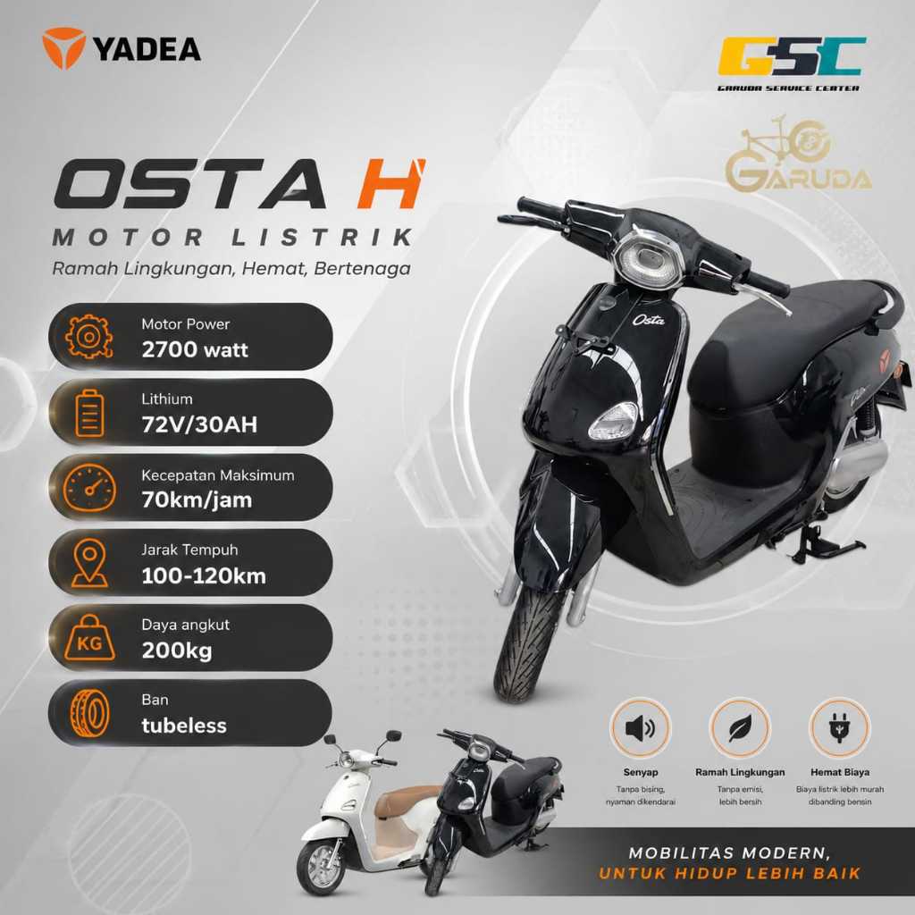 Jual Motor Listrik Yadea Osta H | Shopee Indonesia