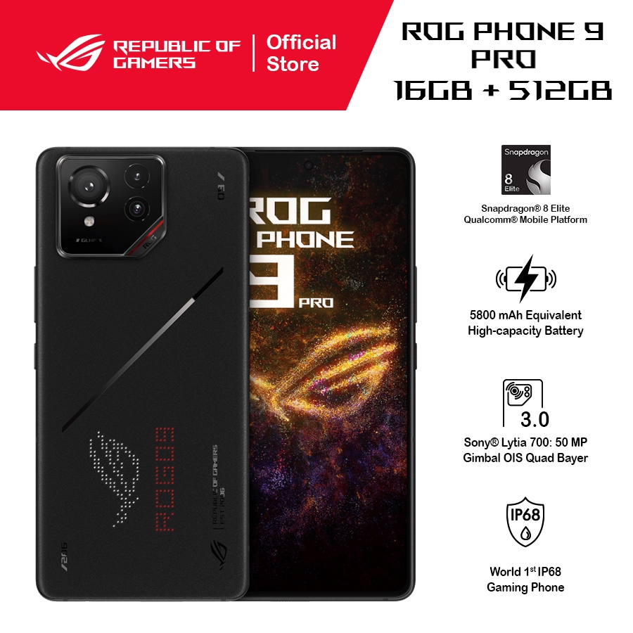 Jual ASUS ROG Phone 9 Pro 16GB / 512GB Qualcomm Snapdragon® 8 Elite AMOLED | Shopee Indonesia