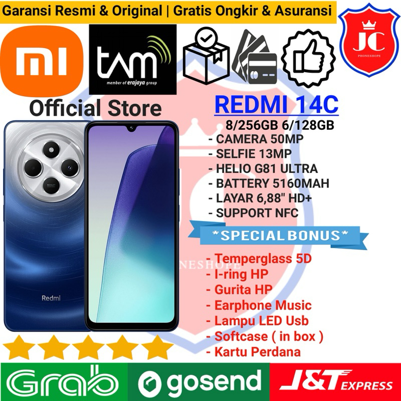 XIAOMI REDMI 14C RAM 8/256GB 6/128GB GARANSI RESMI TAM XIAOMI INDONESIA