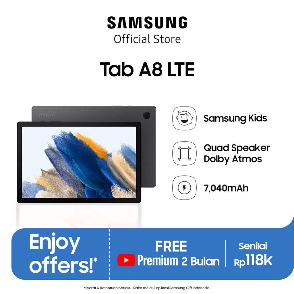 Jual Samsung Galaxy Tab A8 LTE 4/128 GB - Gray | Shopee Indonesia