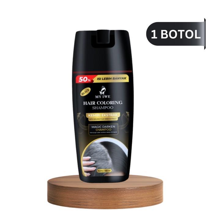 Hair Coloring Shampoo Myiwe 150 ML Solusi Rambut Uban (LIAEKA) - Black 1 Pcs