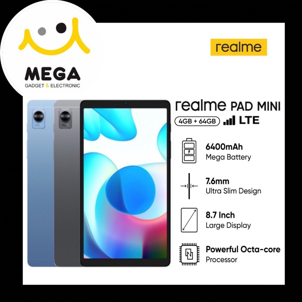 Jual Realme Pad Mini LTE 4GB + 64GB Garansi Resmi Realme Indonesia | Shopee Indonesia
