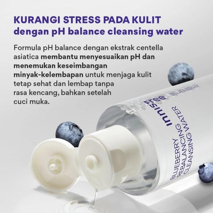 READY Innisfree Blueberry Cleansing Water 200ml Rebalancing Micellar Water Pembersih Make Up
