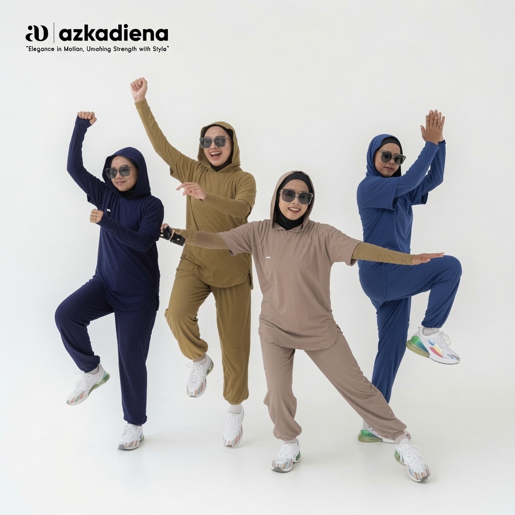 Jual Azkadiena Setelan Jenita Set Baju Olahraga Wanita Muslimah Set Sport 3 in 1 | Shopee Indonesia