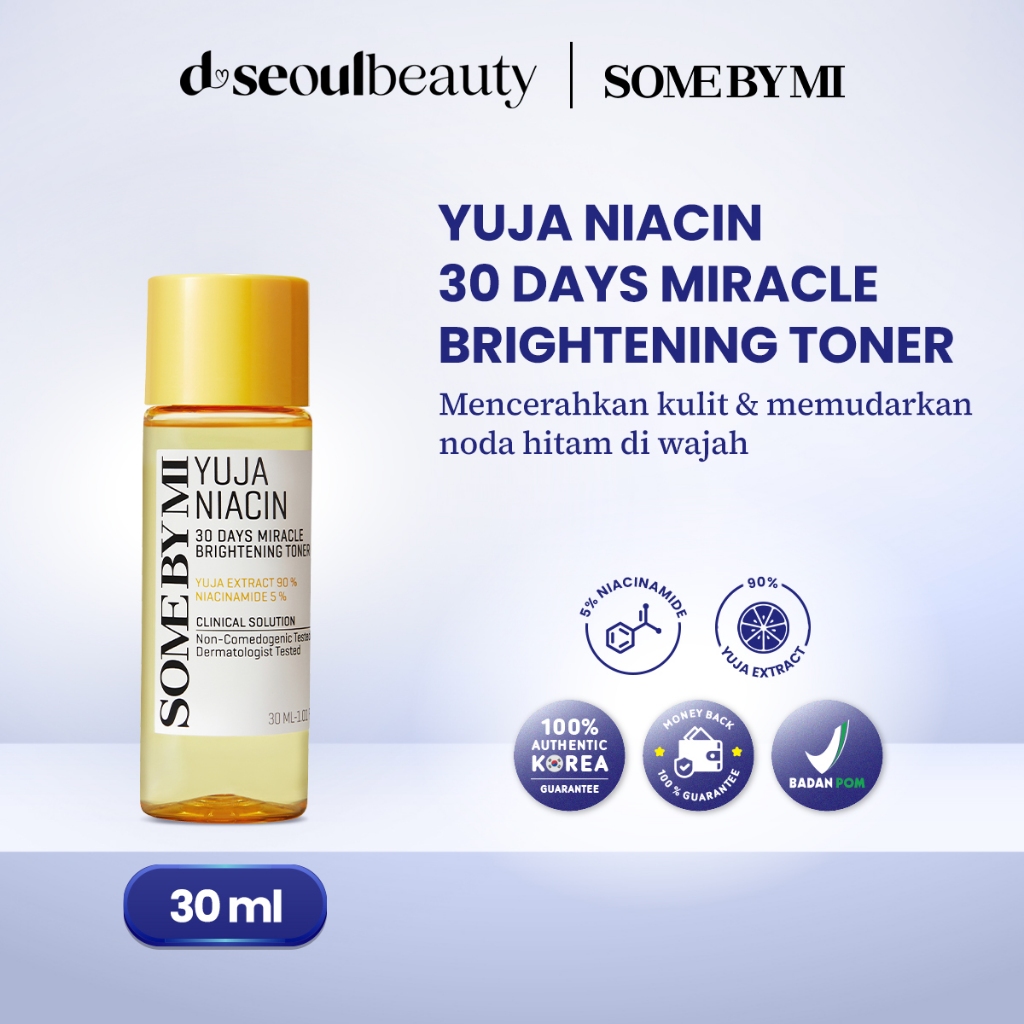 Jual SOME BY MI Yuja Niacin 30 Days Miracle Brightening Toner 30ml - Mencerahkan kulit & memudarkan noda hitam di wajah | Shopee Indonesia