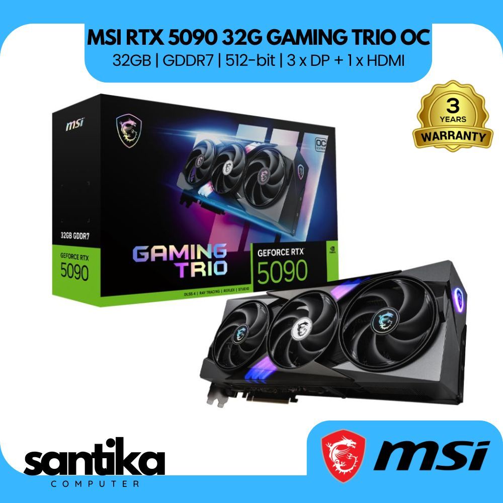 MSI GeForce RTX 5090 32G GAMING TRIO OC VGA CARD