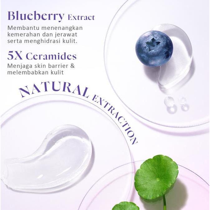 Bytoi- [Bpom]Glad2Glow Blueberry Cleanser Ceramide Low Ph Gel 70Ml | Face Wash Facial Cleanser Sabun Cuci Muka Pembersih Pencuci Muka Kotoran Membersihkan Berjerawat Kering Wajah Mencerahkan Barrer Centella 5X Ceramides