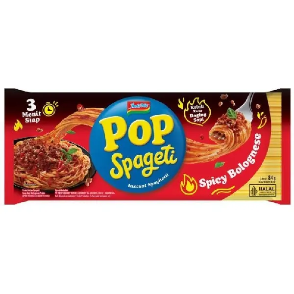 INDOMIE POP SPAGETI SPICY BOLOGNESE 84GR SPAGHETTI BOLONES PEDAS | Lazada Indonesia