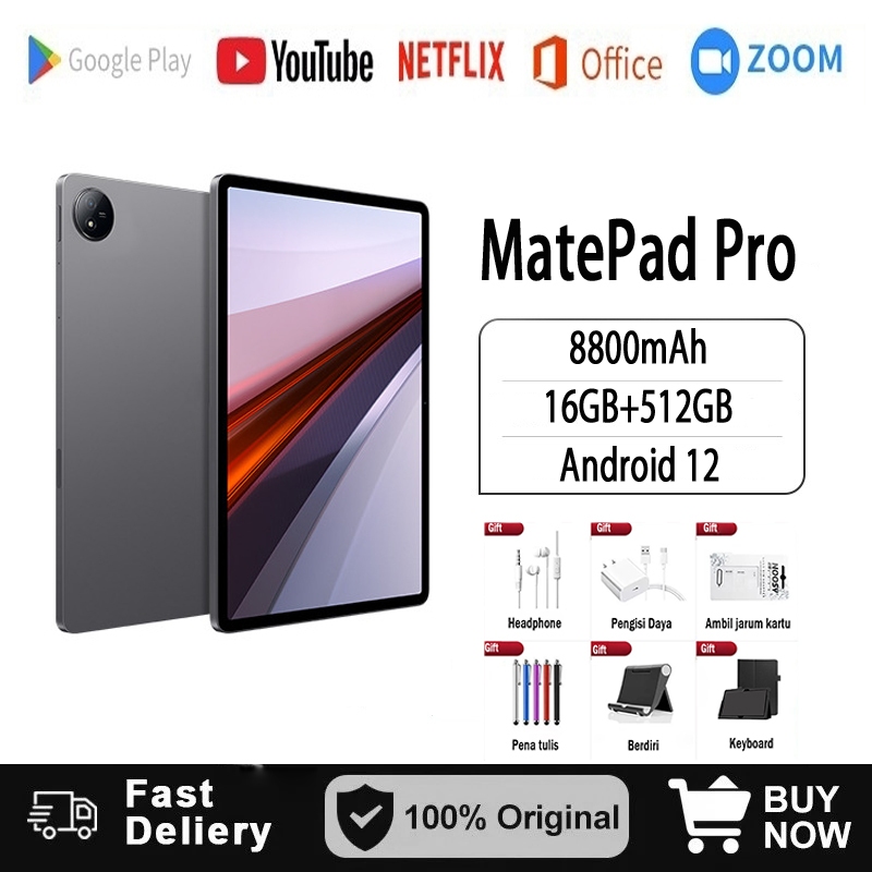 Jual MatePad Pro | 11.6-inci 2026 Tablet | WPS Office | 16GB + 512GB | Wifi Dual SIM | 5G | 8800 mAh | Tablet Android | Bisa Cod | Shopee Indonesia