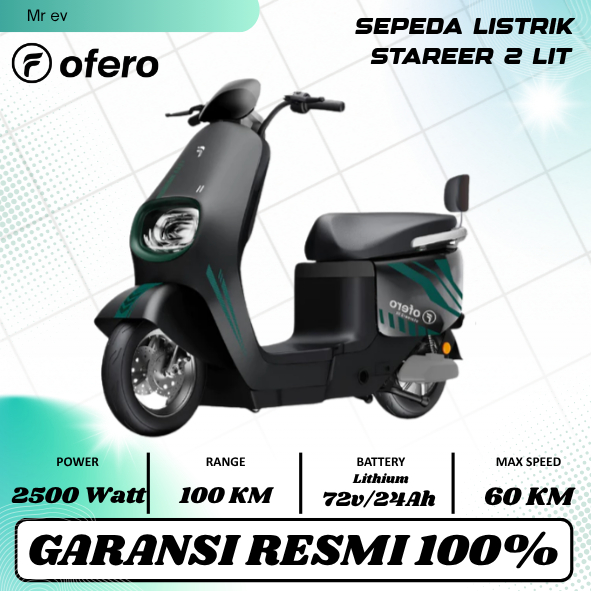 Jual OFERO Sepeda Listrik Ofero Stareer 2 Lit Garansi Resmi 2 Tahun Kualitas Terbaik | Shopee Indonesia