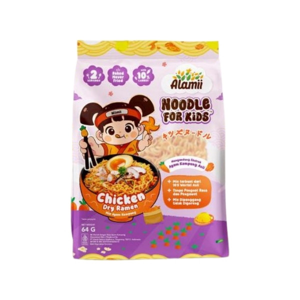 ALAMII NOODLE FOR KIDS CHICKEN DRY RAMEN 64 GR