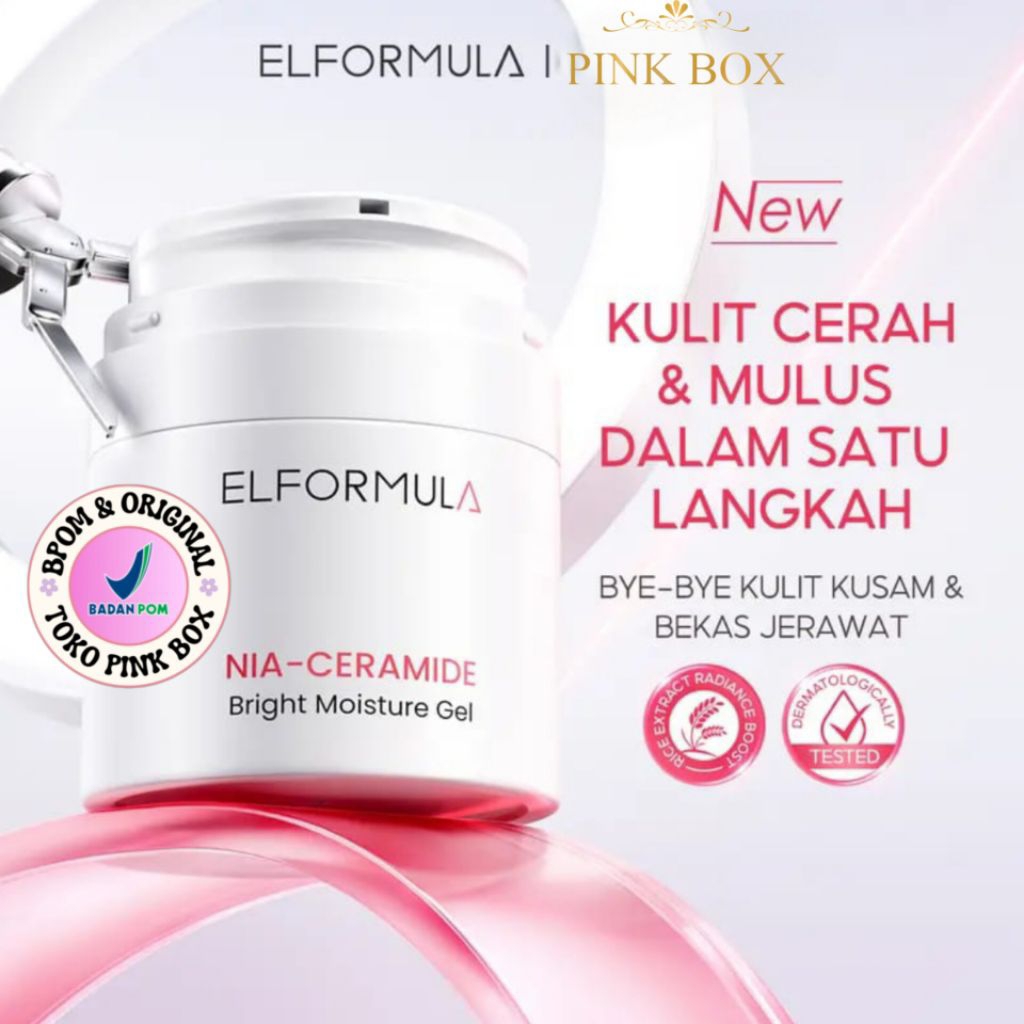 (NEW) ELFORMULA Nia-Ceramide Bright Moisture Gel Moisturizer Pelembab Wajah