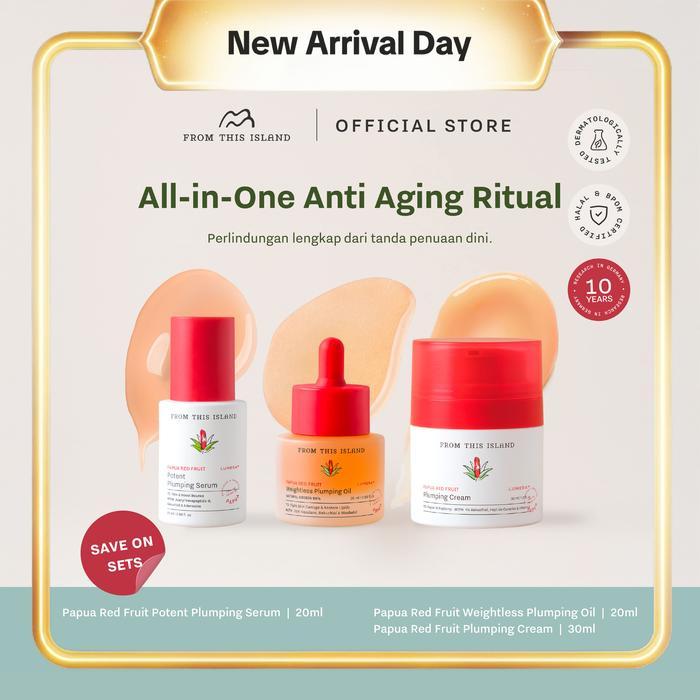 From This Island Papua Red Fruit Advanced Plumping Set Serum, Moisturizer & Face Oil Anti-Aging