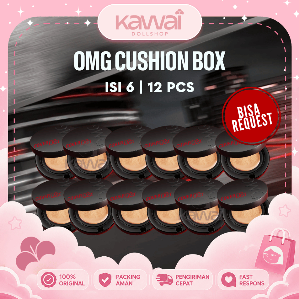 OMG Oh My Glam [BOX] Coverlast Cushion Isi 3/ 6/12 Pcs | Cushion Isi 6/12 Pcs (OMG LUSINAN )