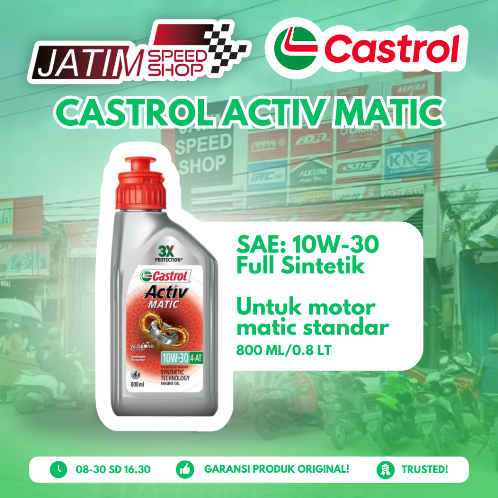 Jual Oli Castrol Activ Matic 10W-30 Full Sintetik 800ML/0.8 LT | Shopee Indonesia