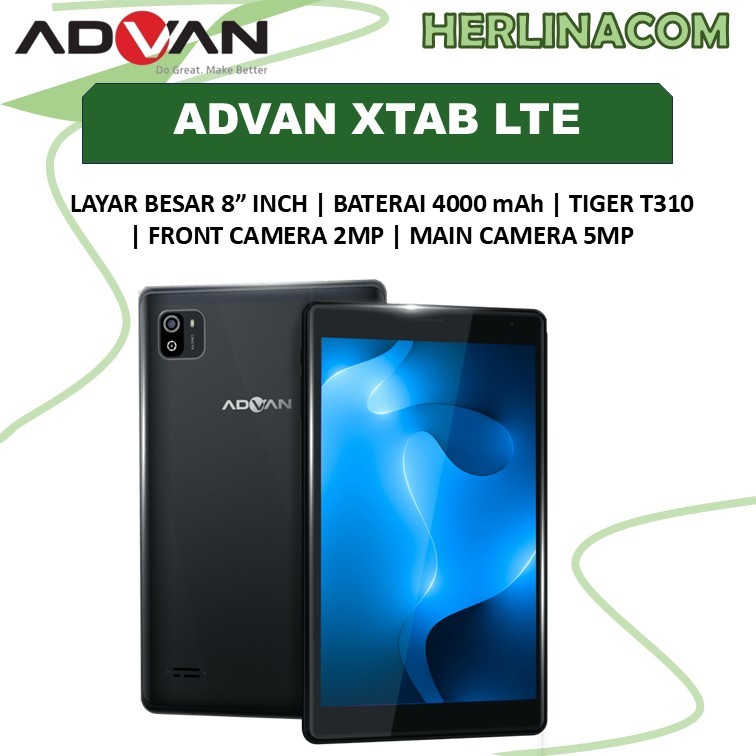 ADVAN XTAB | 4G LTE | 4GB/64GB |TIGER T310 | 4000 mAh | GARANSI RESMI