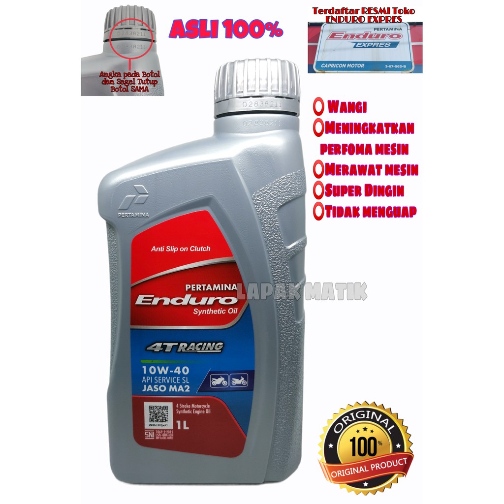 Jual Oli Enduro Racing 1L Original Pertamina | Shopee Indonesia