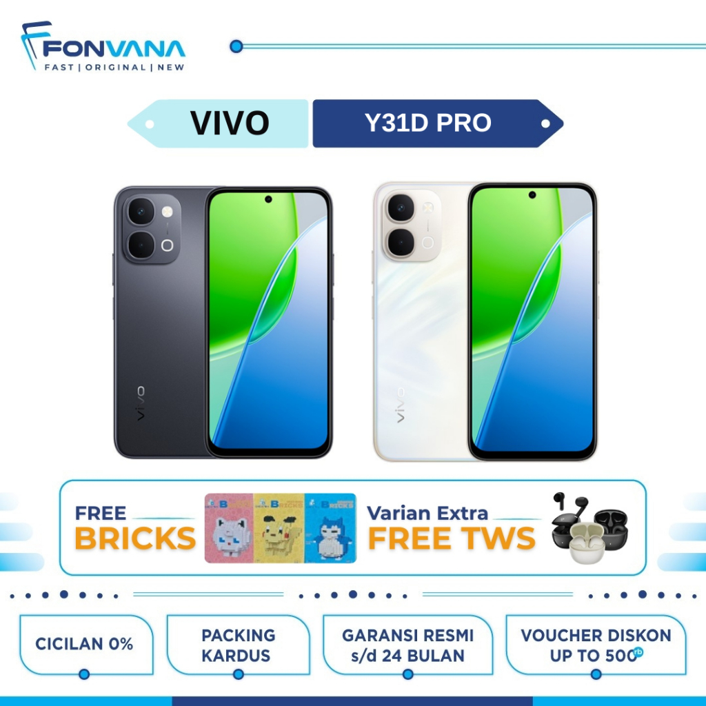 Jual VIVO Y31D PRO 6/128GB,8/128GB&8/256GB 6.75 inch 50 MP Qualcomm Snapdragon 6s 4G Gen 2|GARANSI RESMI VIVO INDONESIA | Shopee Indonesia