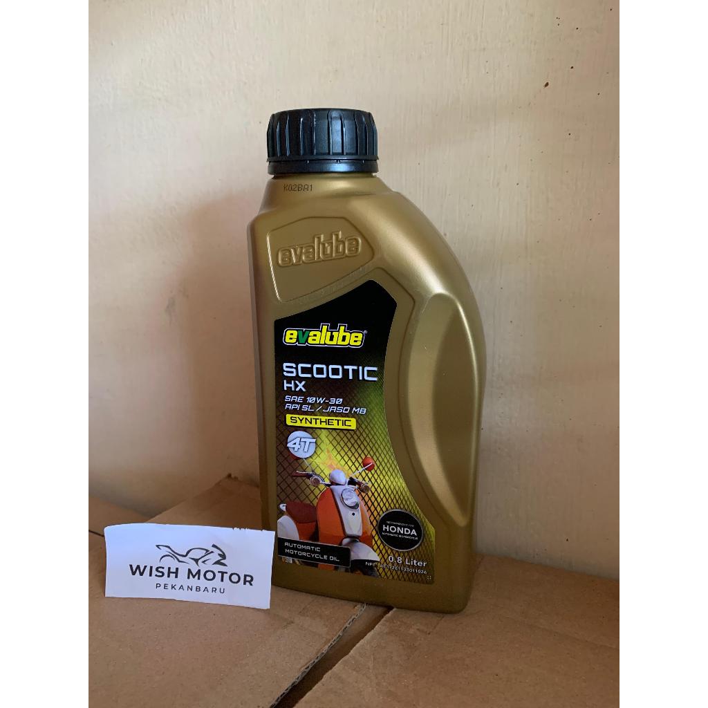 Jual Oli Motor Matic Evalube SCOOTIC HX Synthetic 10W30 (0.8 L) | Shopee Indonesia