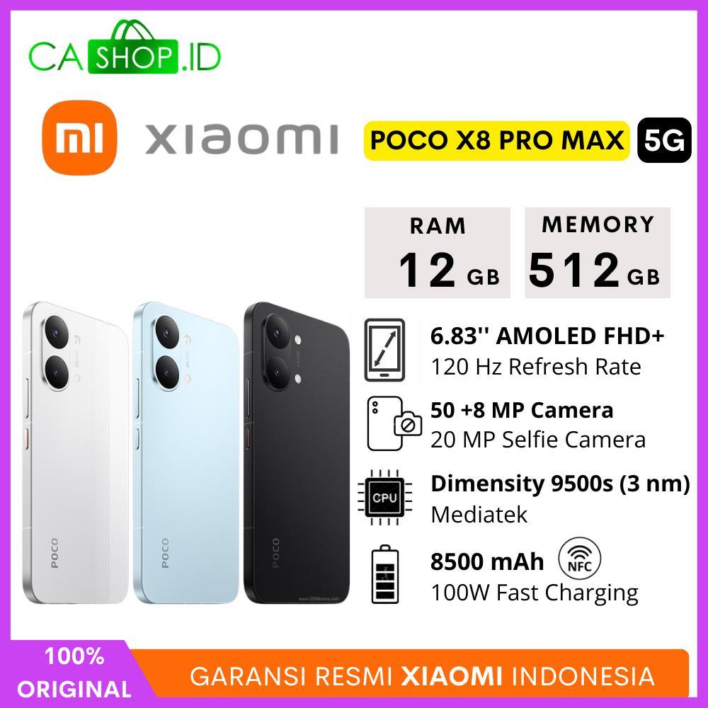Xiaomi Poco X8 Pro Max 5G NFC - 12/512GB + 12/256GB AMOLED New Original Garansi Resmi
