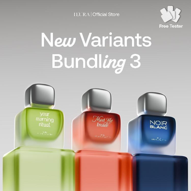 [Exclusive Launch] HEURA New Variants 40ml Bundling 3 - Meet Me Inside, Your Morning Ritual, Noir Blanc Parfum Perfume Unisex Wanita Pria Varian Baru Tahan Lama Koleksi Terbaru