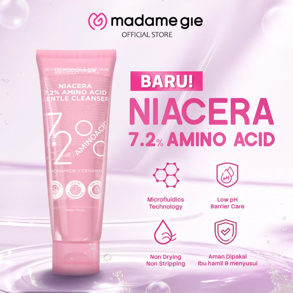 MADAME GIE Niacera 7.2% Amino Acid Gentle Cleanser 70 ml