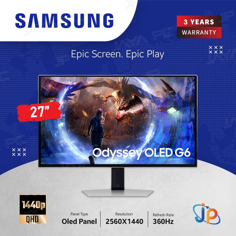 Jual Monitor Samsung LED OLED Odyssey G6 S27DG602 - QHD 27" Inch | Shopee Indonesia
