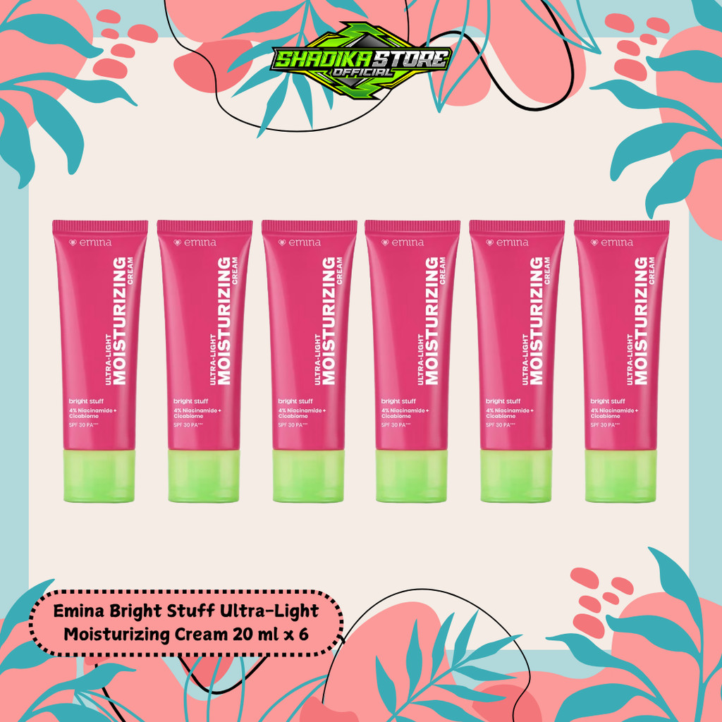 [6pcs] EMINA Bright Stuff Ultra-Light Moisturizing Cream 20 ml