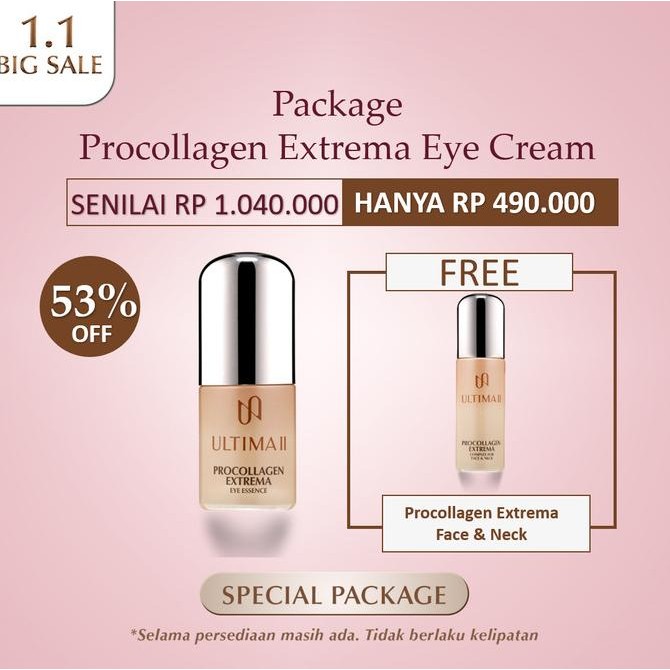 DISKON HEBAT ULTIMA II - PACKAGE PROCOLLAGEN EXTREMA EYE CREAM TERMURAH